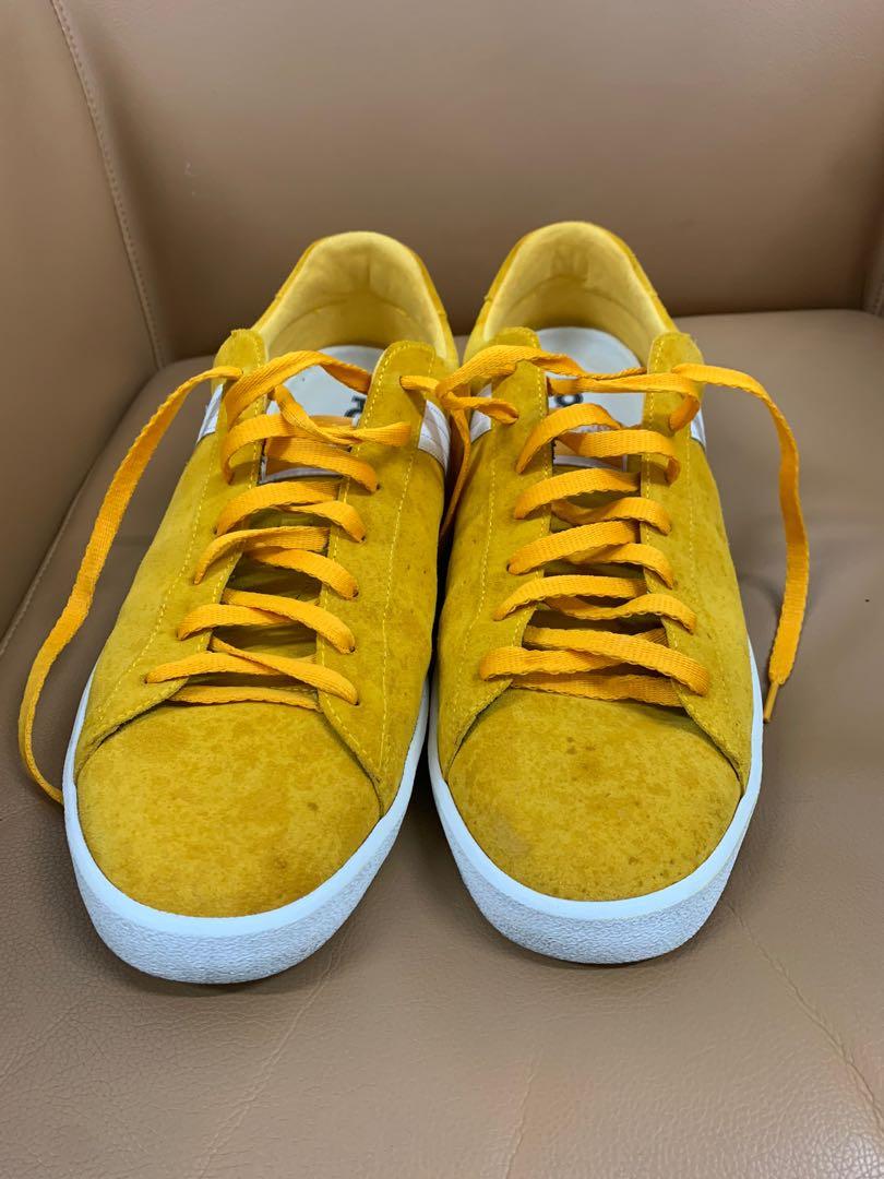 Golden yellow sneakers hot sale