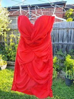 Red party minidress