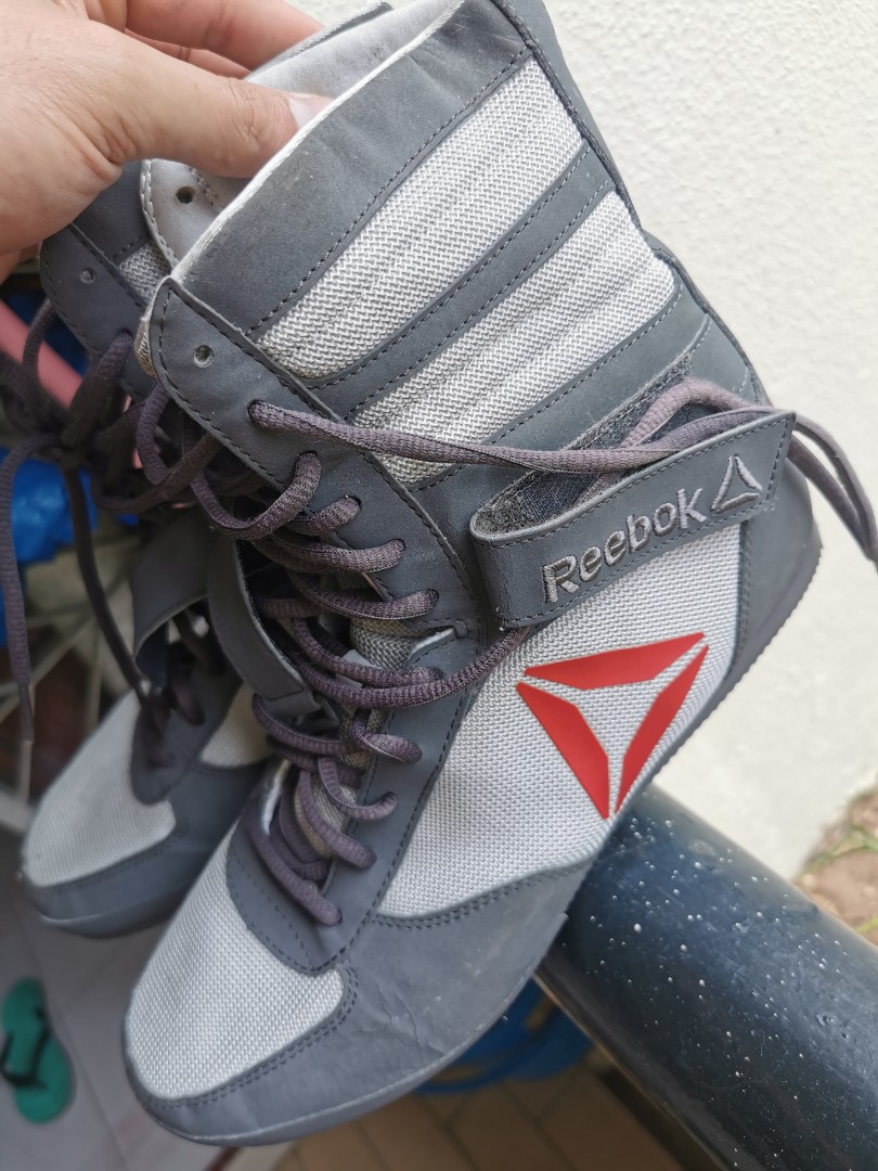 Reebok boxing boots in ash and skull grey best sale