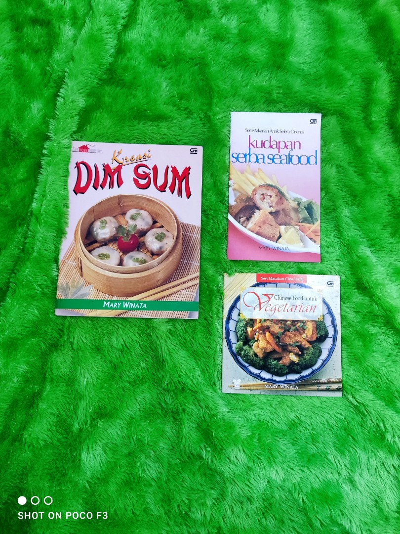 Resep dimsum chinese food vegetarian, kudapan seafood (50 rb 3), Buku