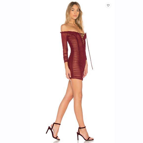 Revolve Majorelle Darling Dress Merlot XS