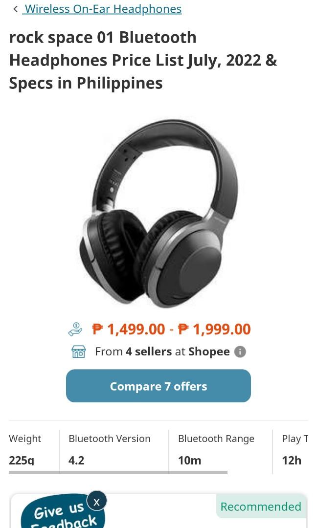 Rock space 01 bluetooth headphone specs store