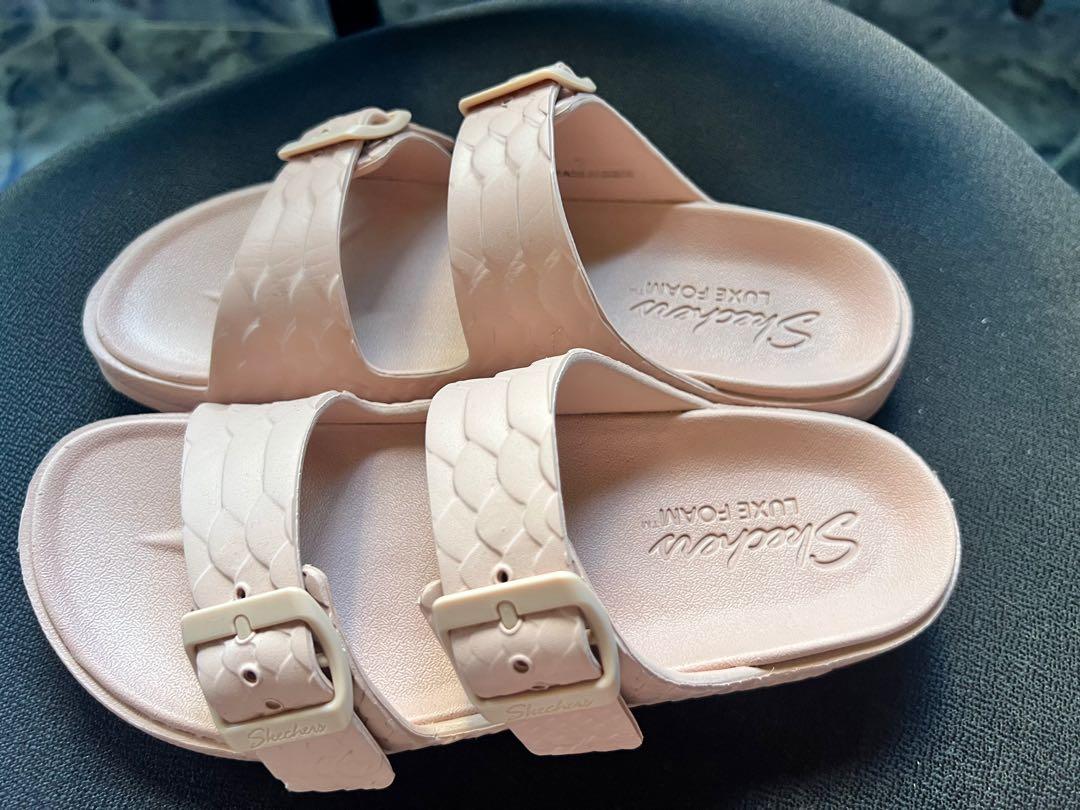 Skechers Luxe Foam Sandals, Women's Fashion, Footwear, Sandals on Carousell