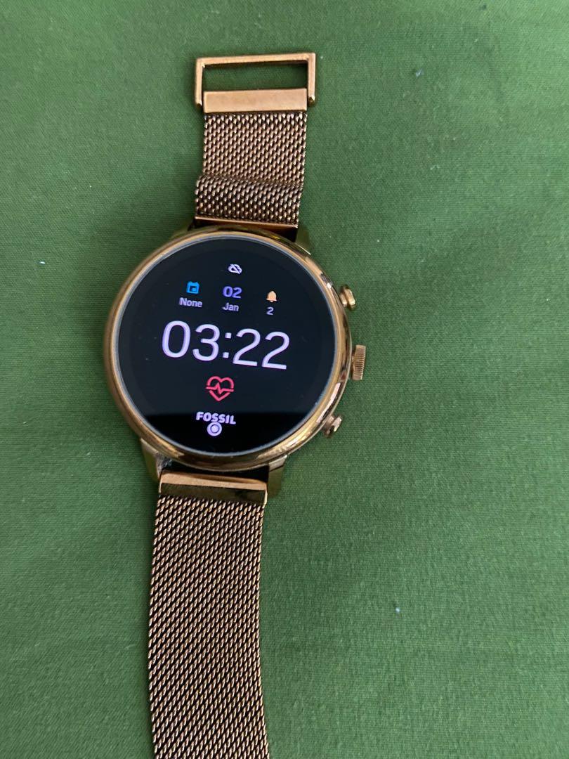Smart Watch Gen 4 Rose gold stainless steel mesh Fossil Women s