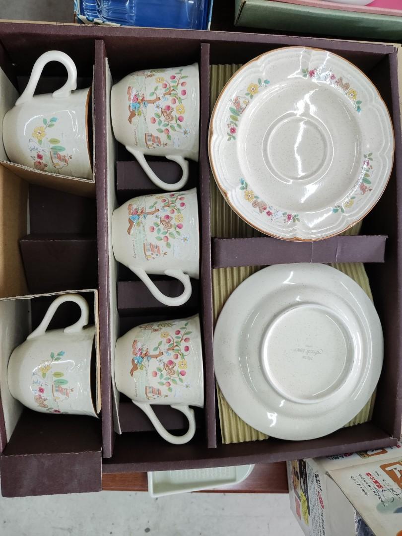 Nitto Stoneware Cup and Saucer Set, Furniture & Home Living