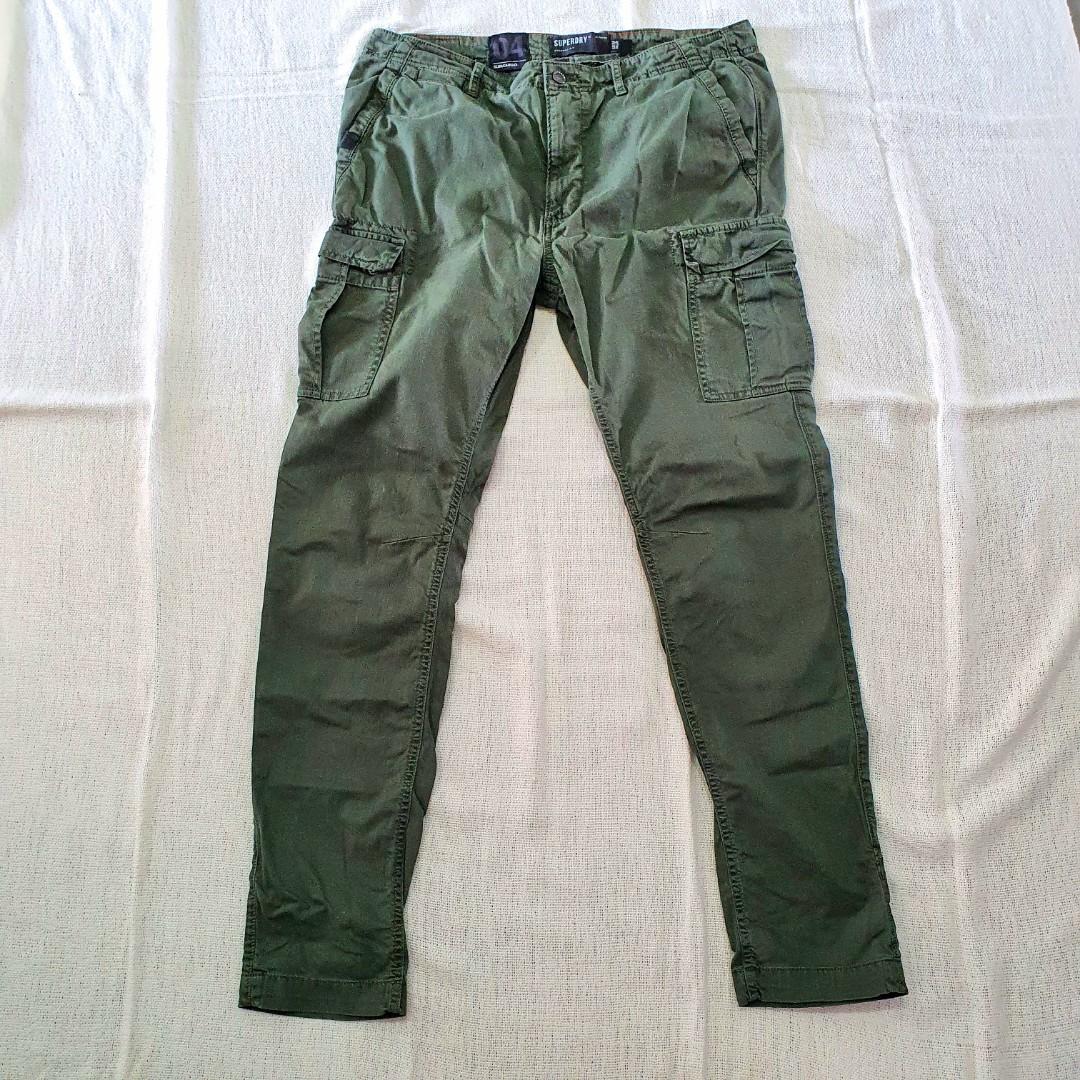 Superdry Camouflage Cargo Trousers, Khaki, W30/L30