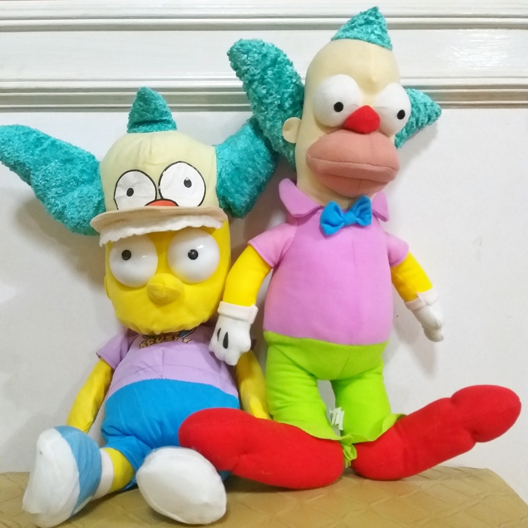 The Simpsons Bart with Krusty Clown Cap Stuffed Plush Toy, Hobbies