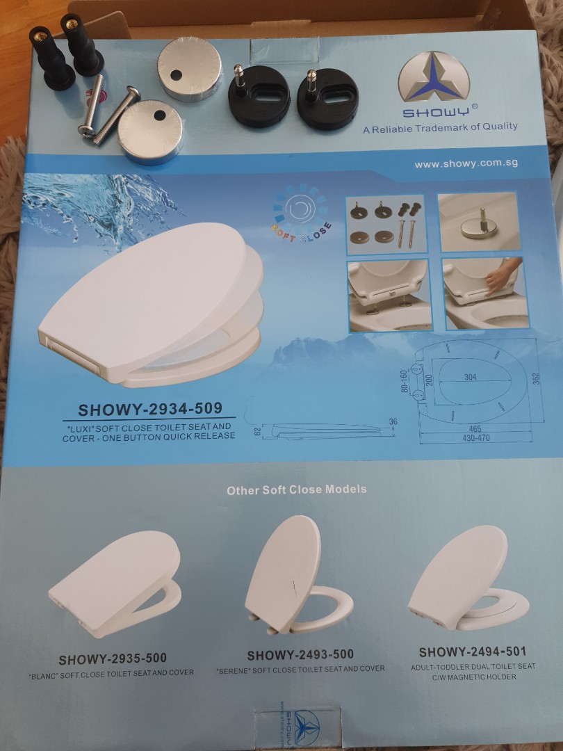 Toilet seat cover Showy, Furniture & Home Living, Bathroom & Kitchen