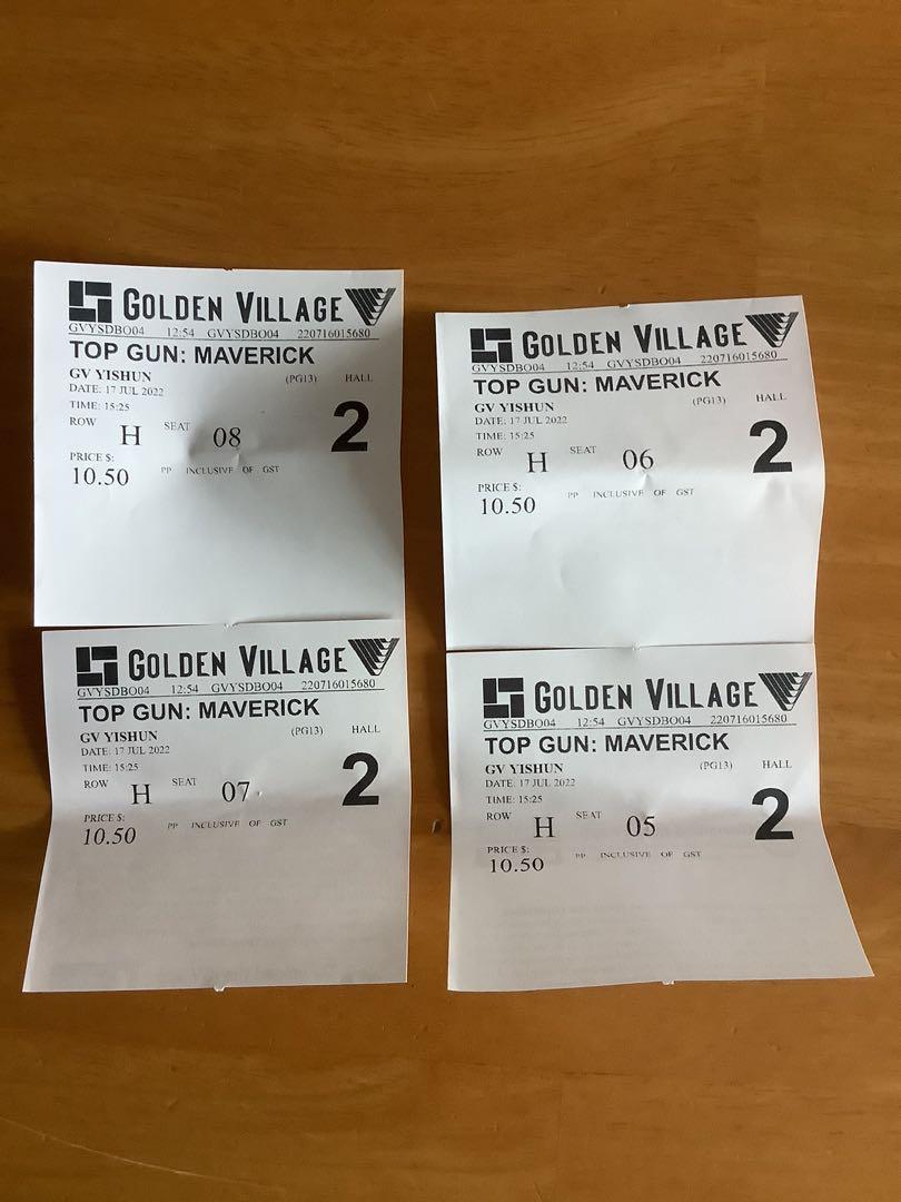 Top Gun Maverick, Tickets & Vouchers, Event Tickets on Carousell