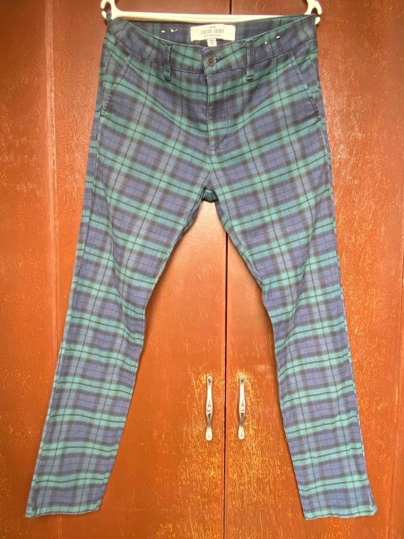 Topman plaid trousers Men s Fashion Bottoms Trousers on Carousell