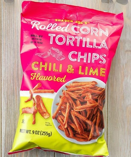 Trader Joe's Chilli & Lime Rolled Corn Tortilla Chips, Food & Drinks, Packaged & Instant Food on