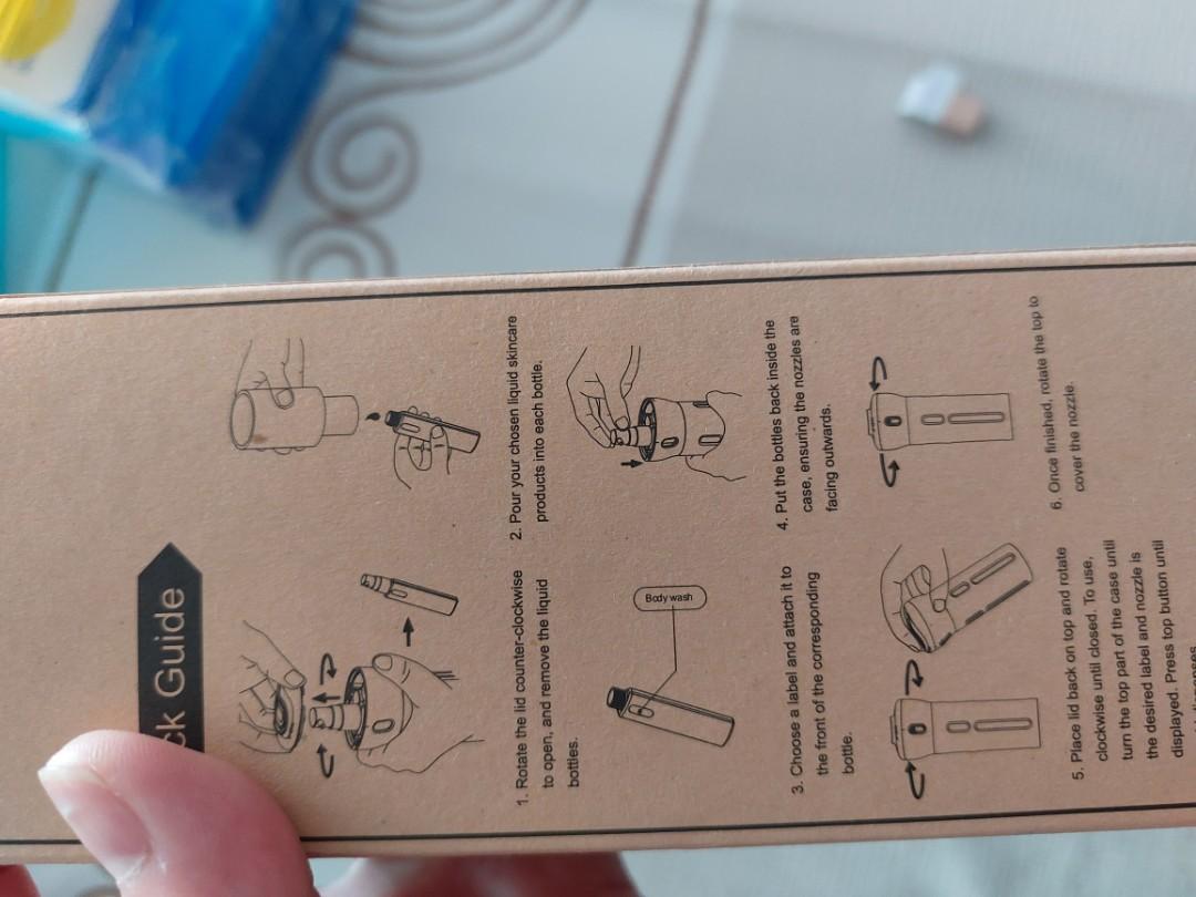 Travel Soap & Shampoo Dispenser (4 in 1), Furniture & Home Living