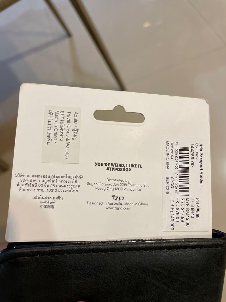 Typo RFID Passport Holder, Men's Fashion, Watches & Accessories