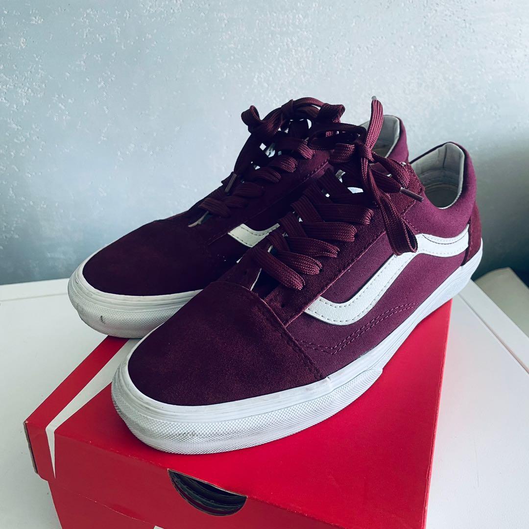 Vans old skool wine color top
