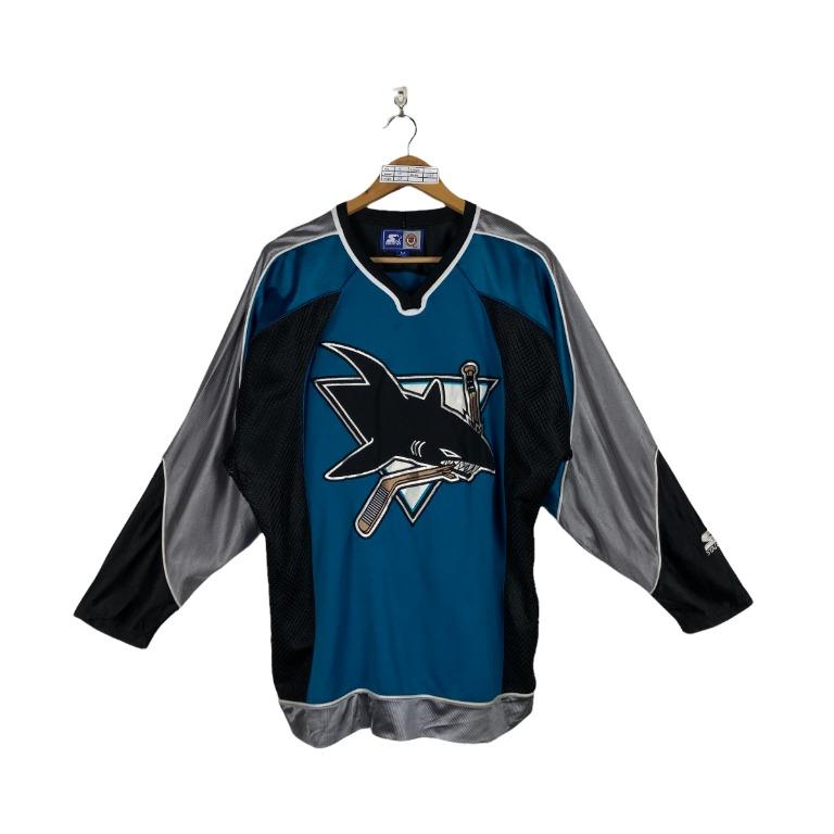 Vintage 90s Starter San Jose Sharks 29 Clowe Crosby NHL Sewn