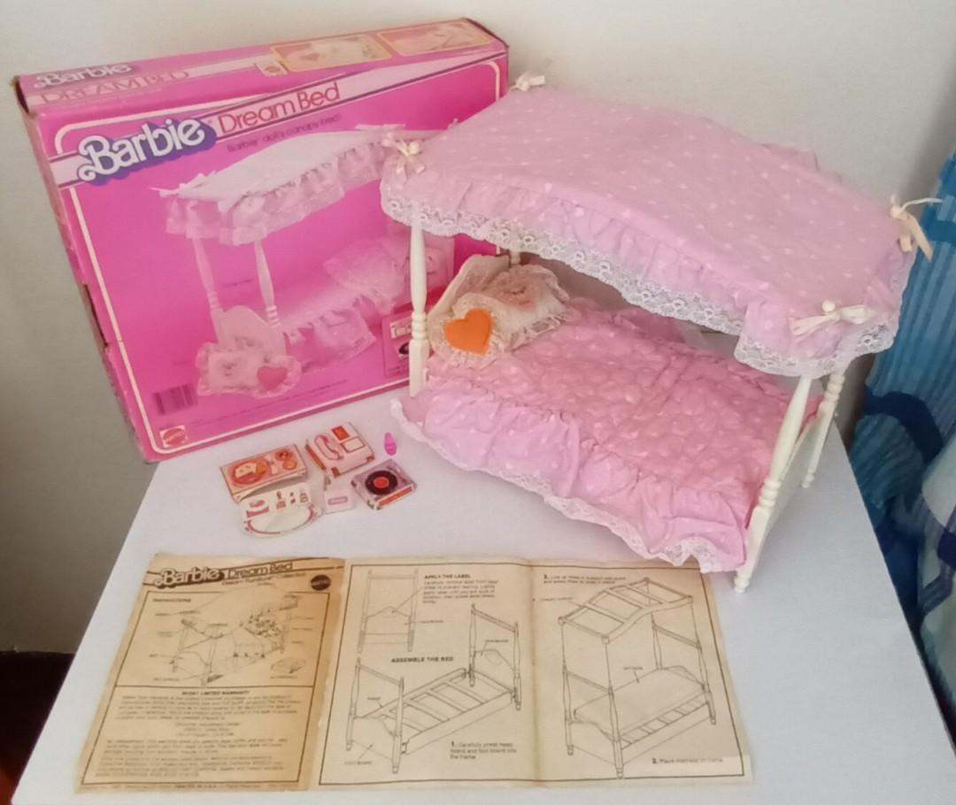 Vintage barbie top canopy bed