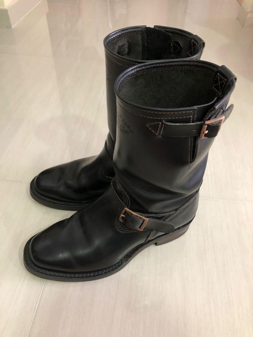 Wesco Boss 7400 Engineer Boots Black Domain Leather 9E Men s