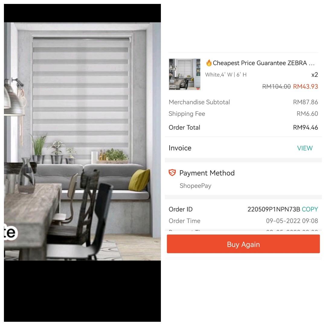 White Blinds-2 pcs, Furniture & Home Living, Home Decor ...