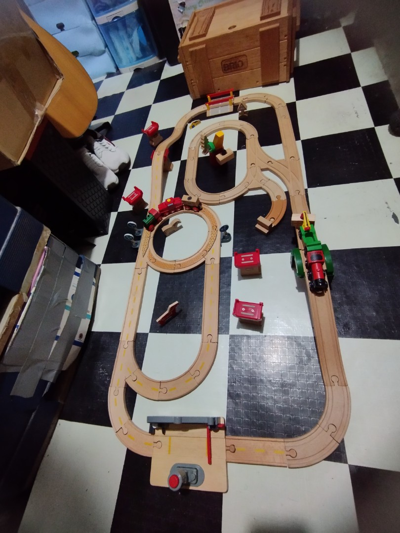 WOODEN RAIL TRACK, Hobbies & Toys, Toys & Games on Carousell