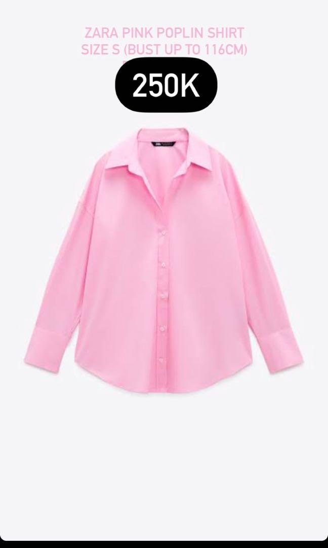 zara pink poplin shirt