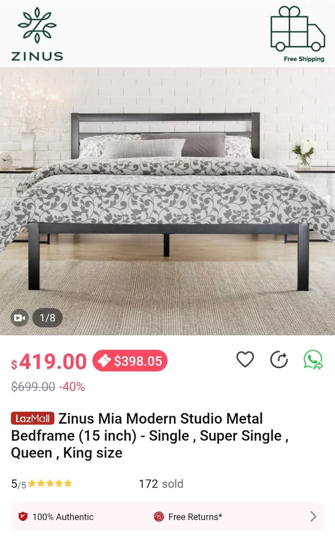 Zinus online mia modern