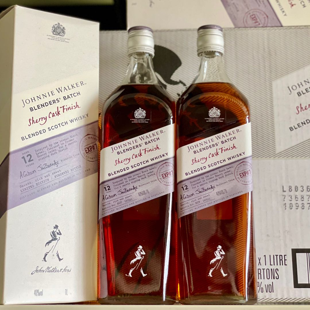 1L JW 12 Sherry Cask Finish whisky Johnnie Walker Black Label EXP 7