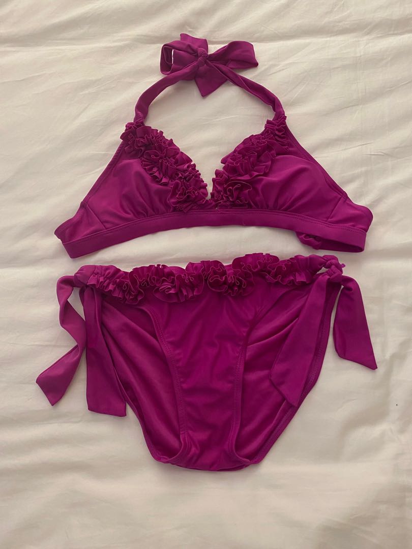2 piece Magenta Swimsuit, Women's Fashion, Swimwear, Bikinis