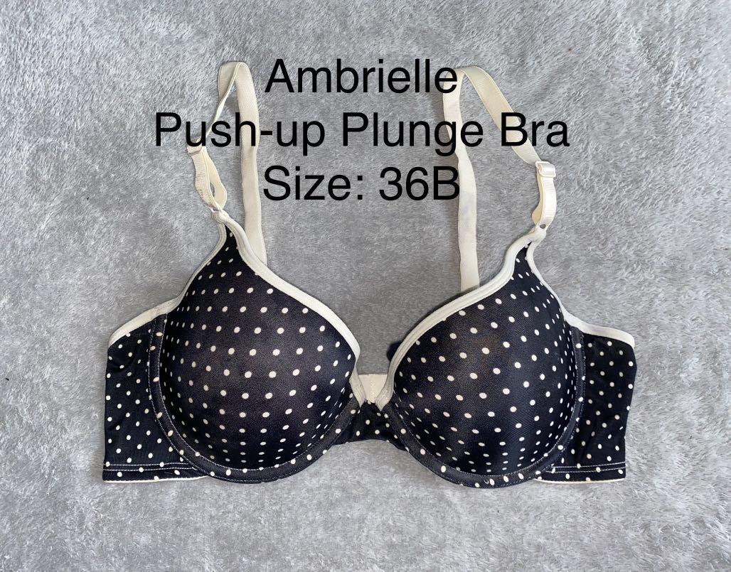 36B Ambrielle Push Up Plunge Bra, Women's Fashion, Undergarments