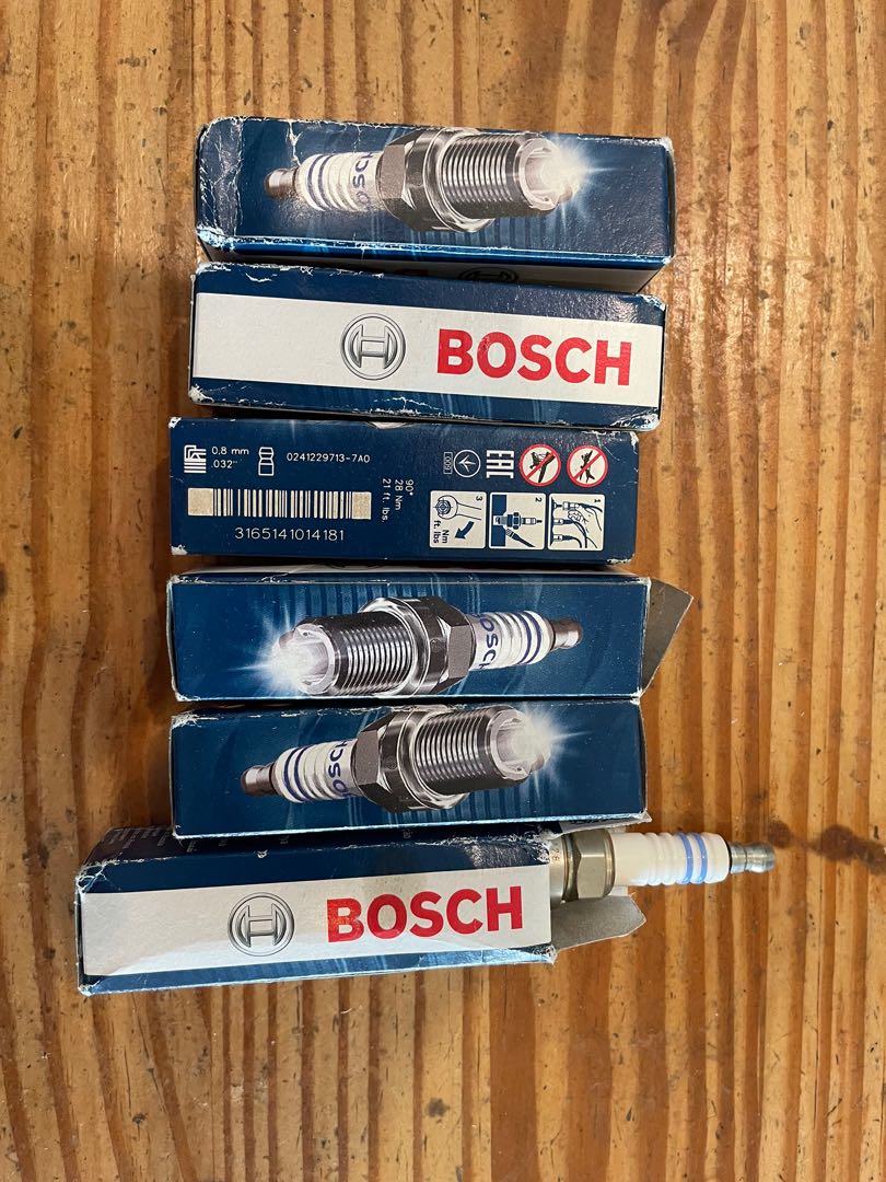 6 OEM Bosch Super Yttrium Spark Plug F8DC4, Car Accessories