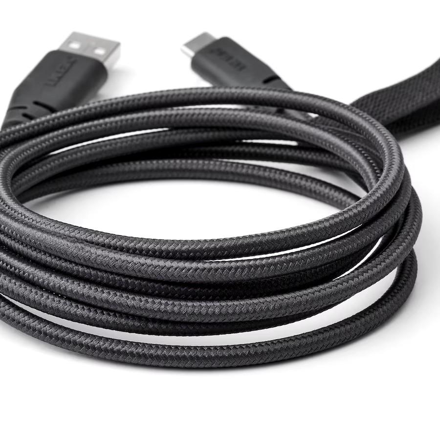 LILLHULT USB-A to USB-micro, dark gray, 4'11 - IKEA