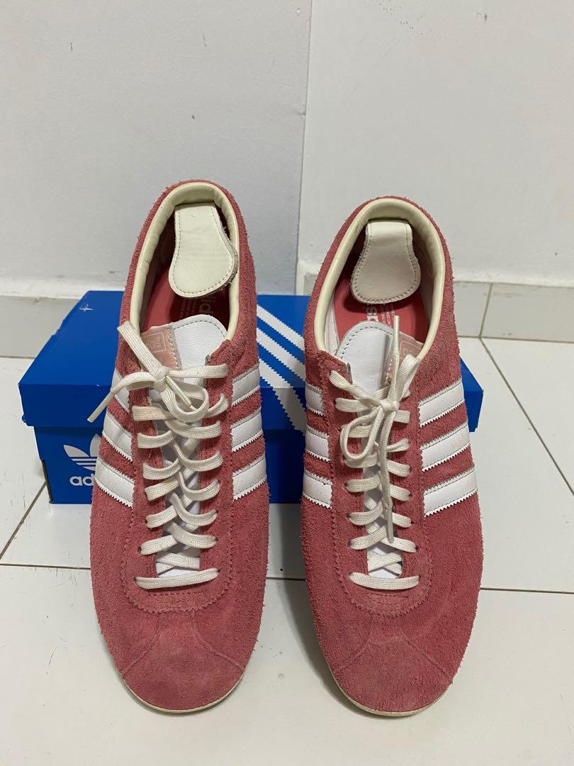Red suede adidas gazelle on sale