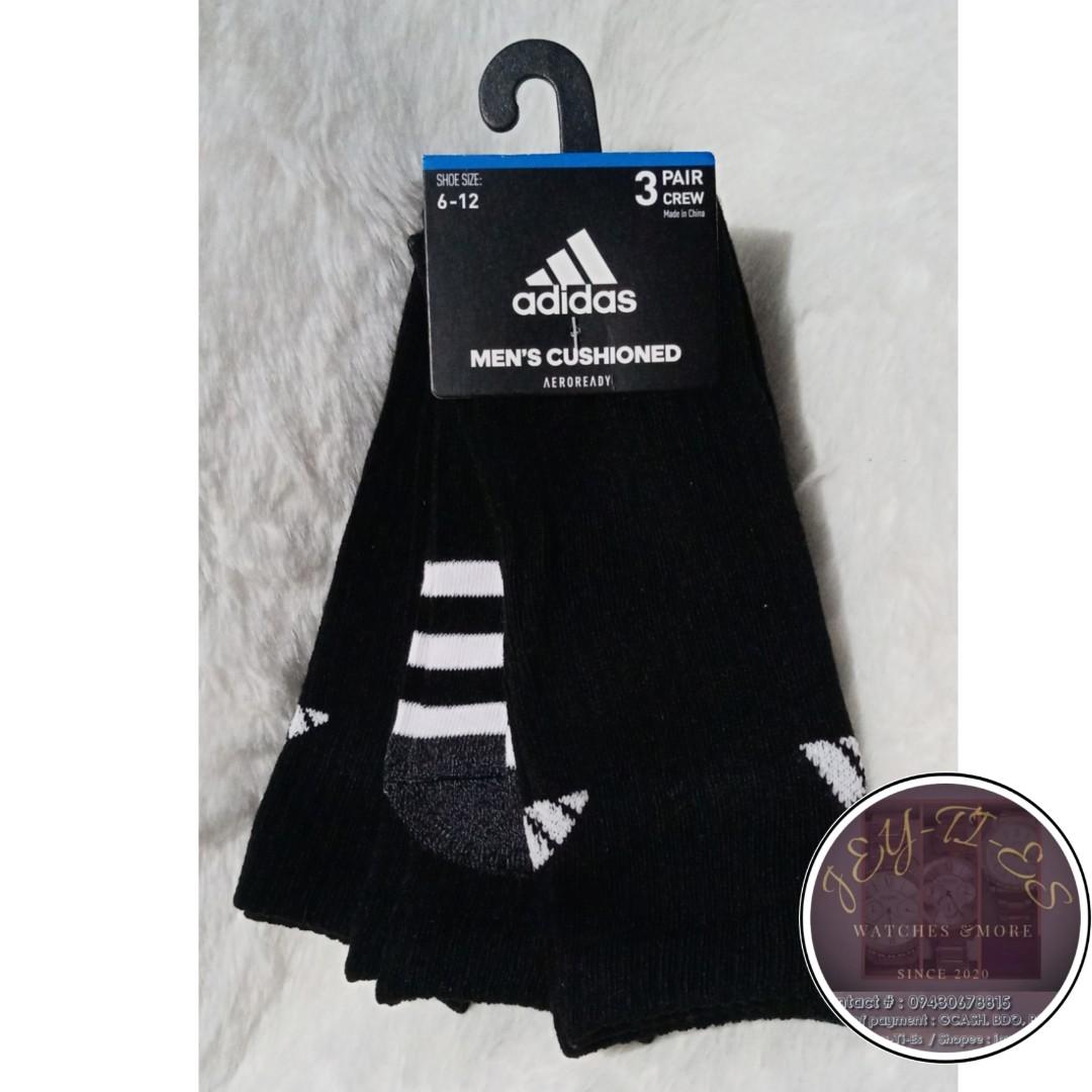 Adidas Socks for men (Category: Socks) located in Taytay. Submitted by jeyties (Listing ID 1173036594, Image 2). Description: 3 sets adidas socks for men.