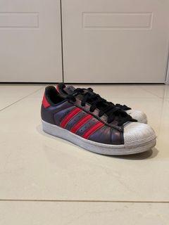 Adidas Superstar Trainers BLACK/RED