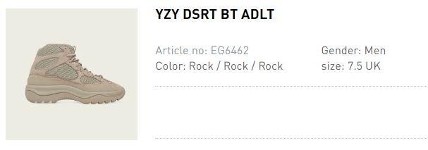 Yeezy desert boot size guide new arrivals