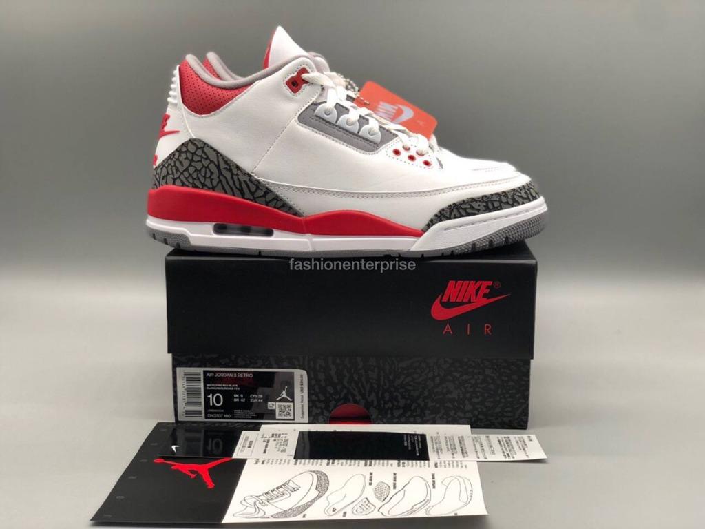 Jordan 3 fire top red price