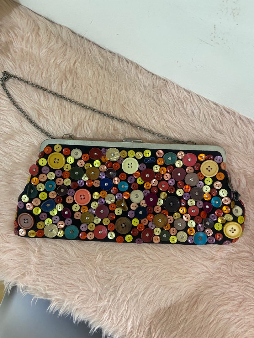 Aldo Clutch Bag with Buttons Accent, Women's Fashion, Bags & Wallets