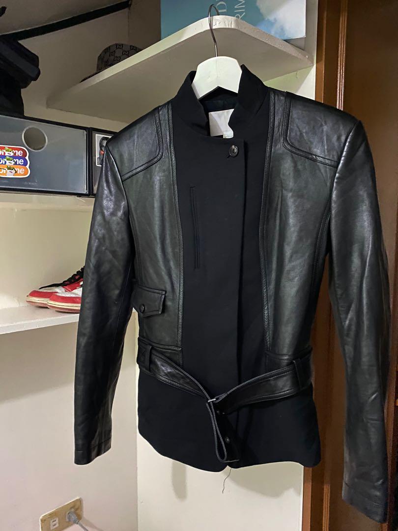 alexander wang leather coat