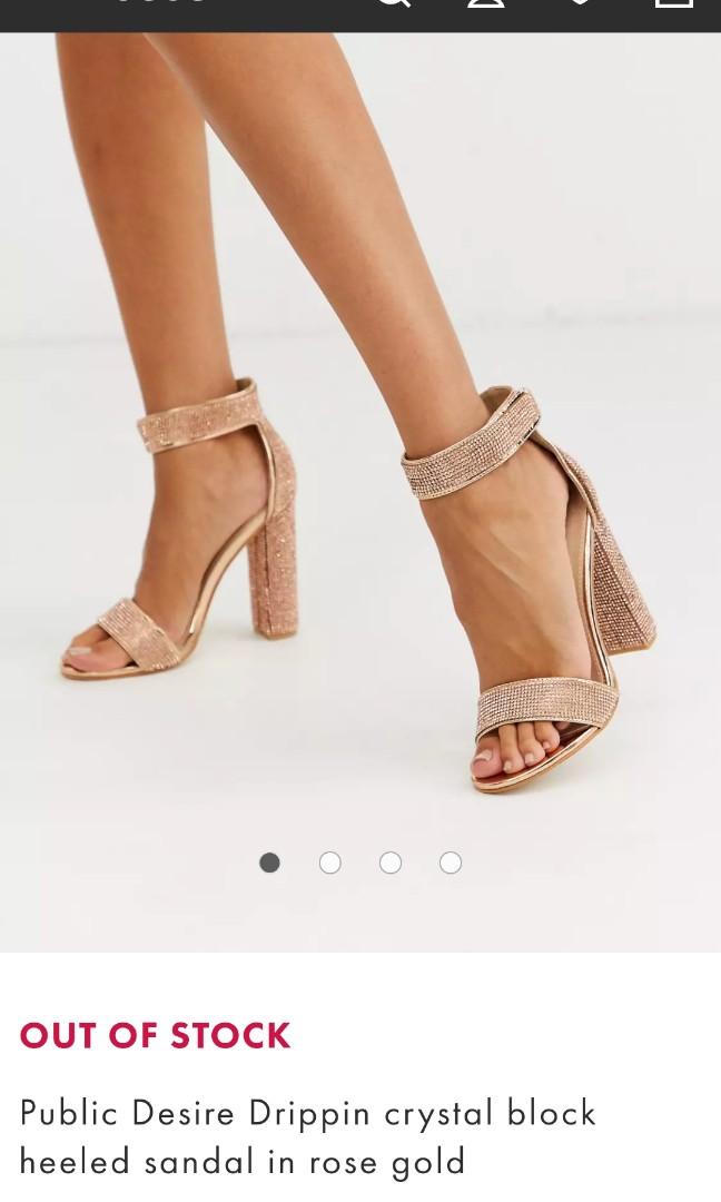 Rose gold block heels asos top