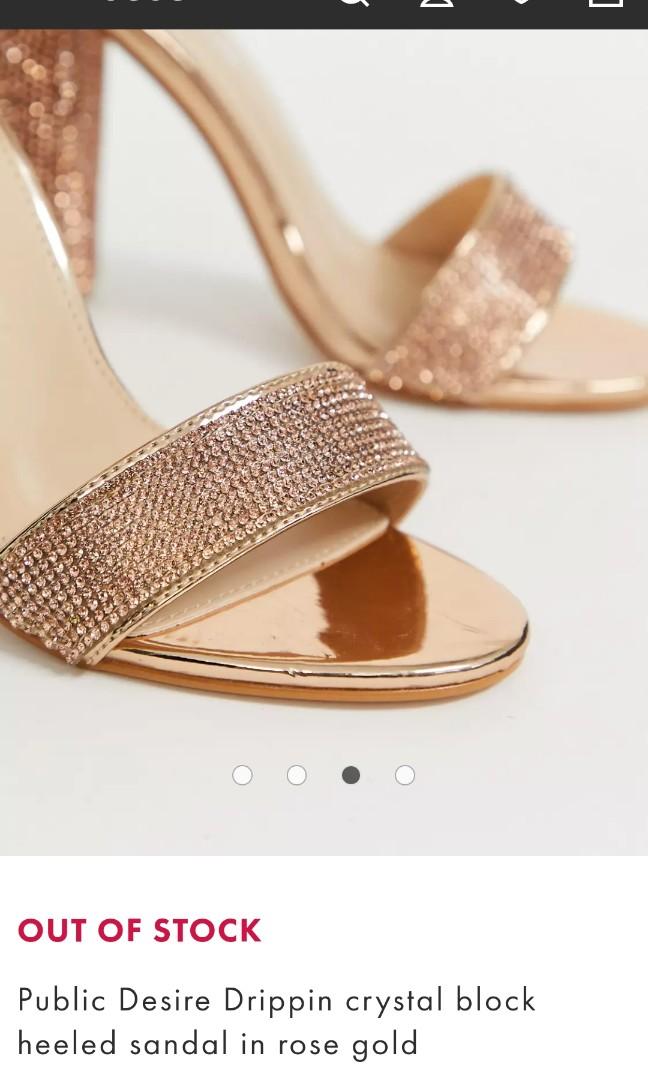 Rose gold block heels asos top