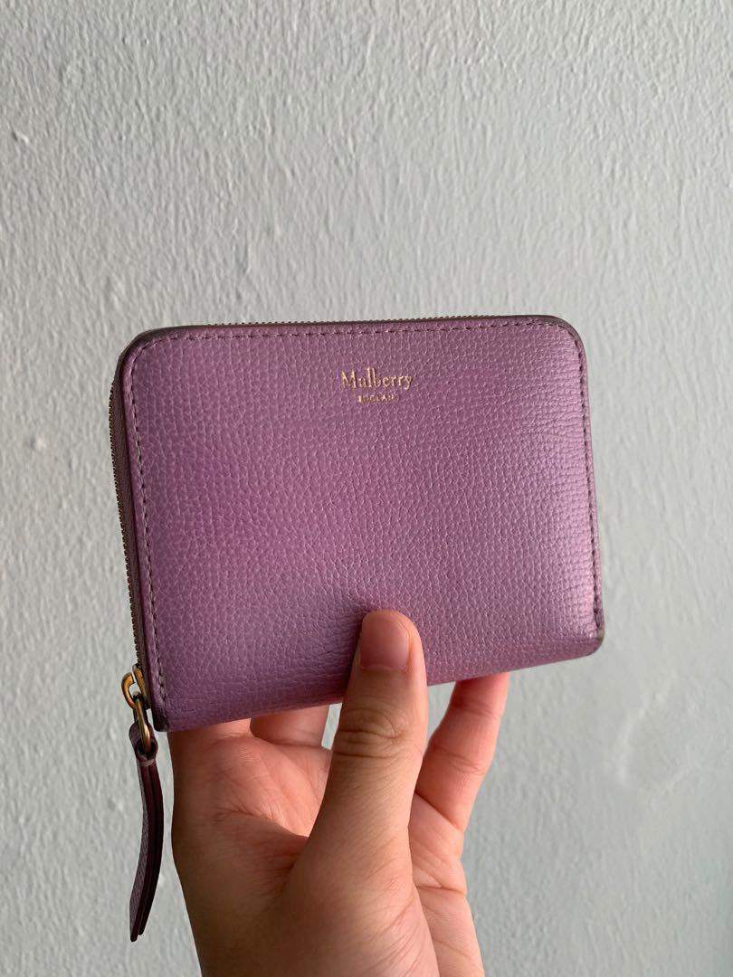 Leather purse Mulberry Purple in Leather - 41047360