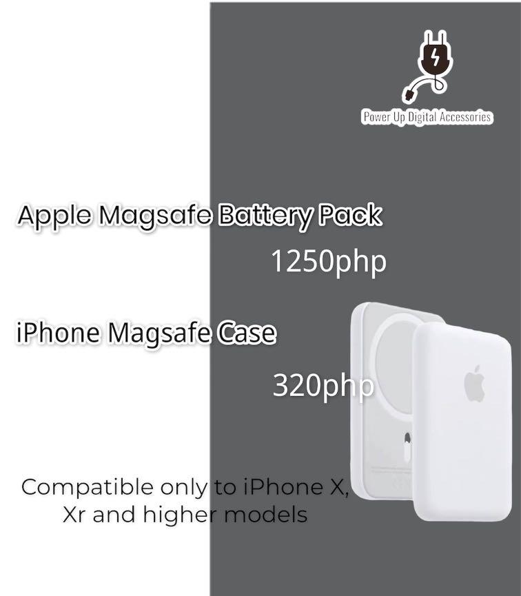 Authentic Original☑️iPhone Magsafe Battery Pack (Category: Chargers & Cables) located in Quezon City. Submitted by camille96 (Listing ID 1172997033, Image 2). Description: Original Apple Guaranteed ☑️ PRICE LIST Adapter •20 watts adapter-999php •18 watts adapter- 950php •12 watts adapter- 850php Cable •Usb-C to Lightning(Type C Cable)- 850php •1m cable Lightning to Usb- 790php •2m cable Lightning to Usb- 850php •Usb-C to C Cable(1m)- 950php Bundl