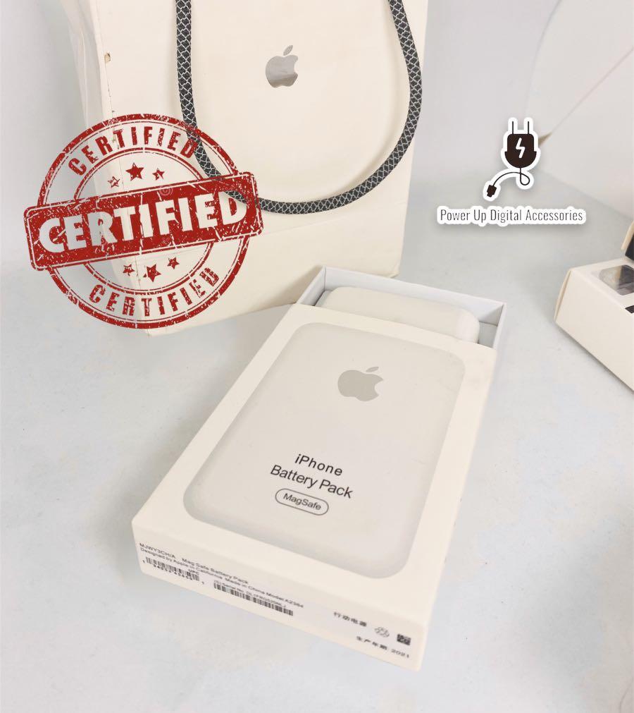 Authentic Original☑️iPhone Magsafe Battery Pack (Category: Chargers & Cables) located in Quezon City. Submitted by camille96 (Listing ID 1172997033, Image 1). Description: Original Apple Guaranteed ☑️ PRICE LIST Adapter •20 watts adapter-999php •18 watts adapter- 950php •12 watts adapter- 850php Cable •Usb-C to Lightning(Type C Cable)- 850php •1m cable Lightning to Usb- 790php •2m cable Lightning to Usb- 850php •Usb-C to C Cable(1m)- 950php Bundl