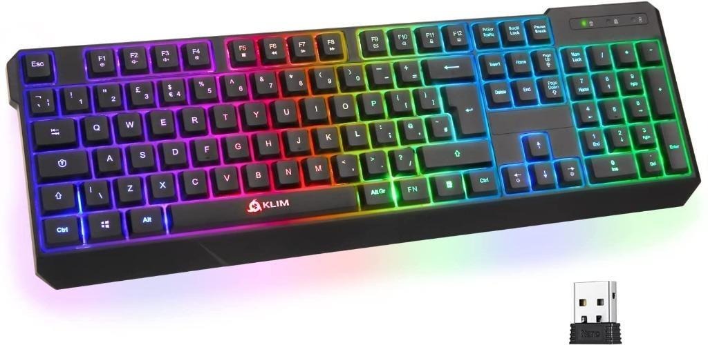 [B576] KLIM Chroma Wireless Keyboard UK Layout + Slim, Durable ...