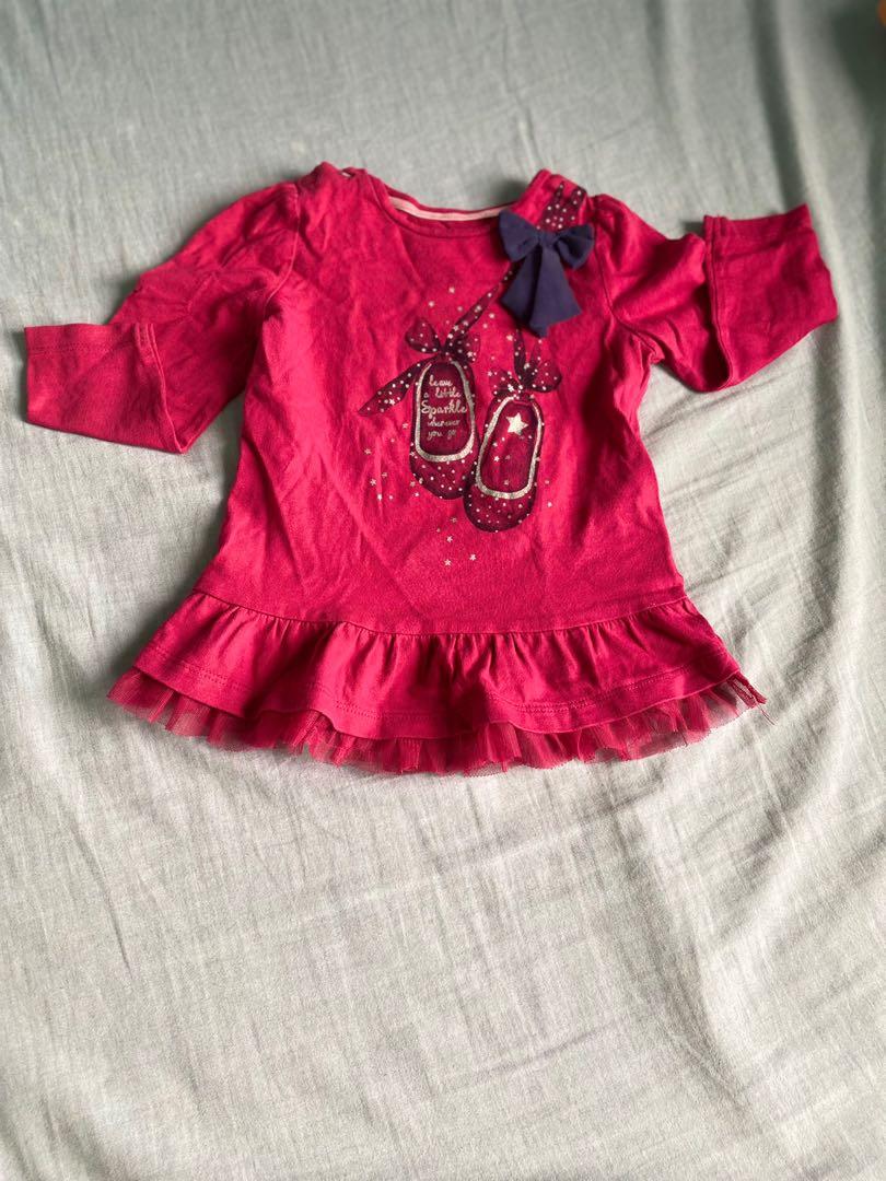 Baby girl OOTD set (Category: Babies & Kids Fashion) located in Pasig City. Submitted by ravpeig (Listing ID 1173176689, Image 2). Description: Jeans and top outfit for little girl, ideal for 12-18 months. Long sleeved ruffled top from Mothercare Jeans from baby Gap. Used less than 5 times. .