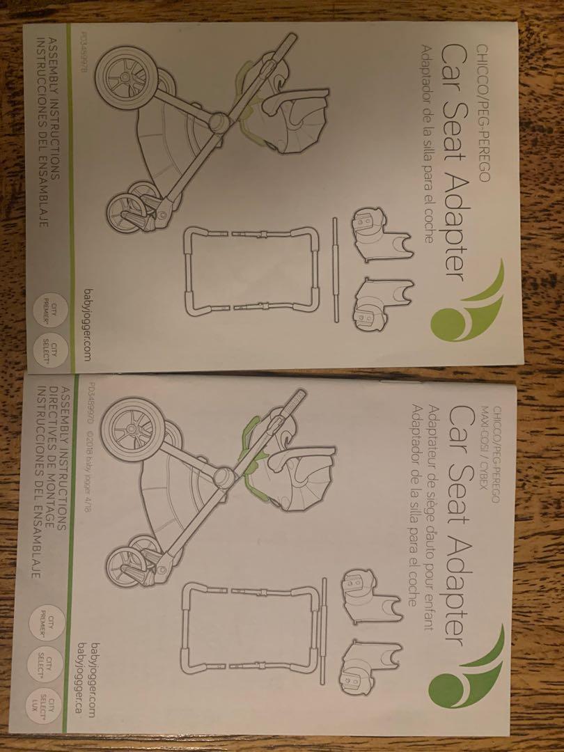 City select chicco 2025 car seat adapter instructions