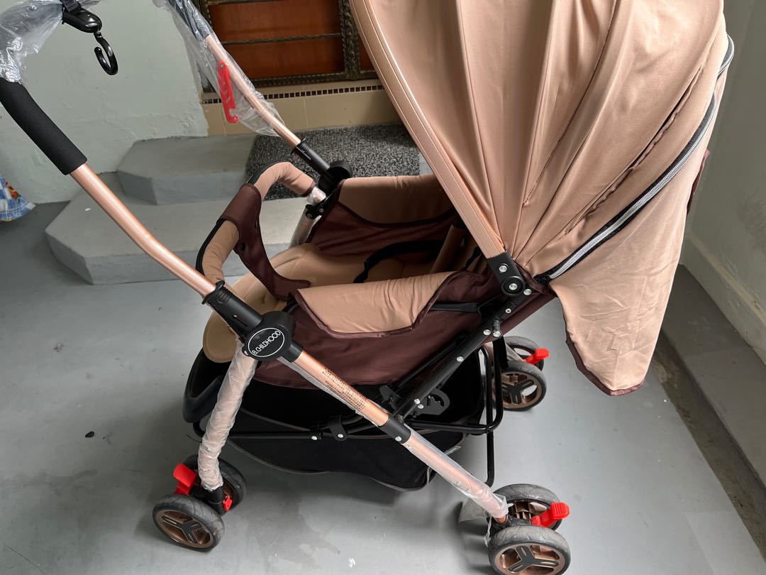 b childhood stroller pink