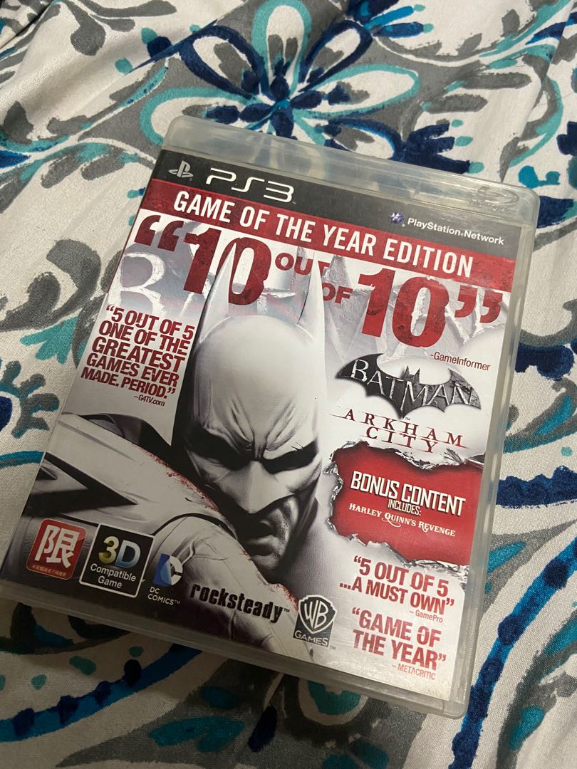 BATMAN Arkham City (game of the year edition) PS3, Video Gaming, Video Game  Consoles, PlayStation on Carousell