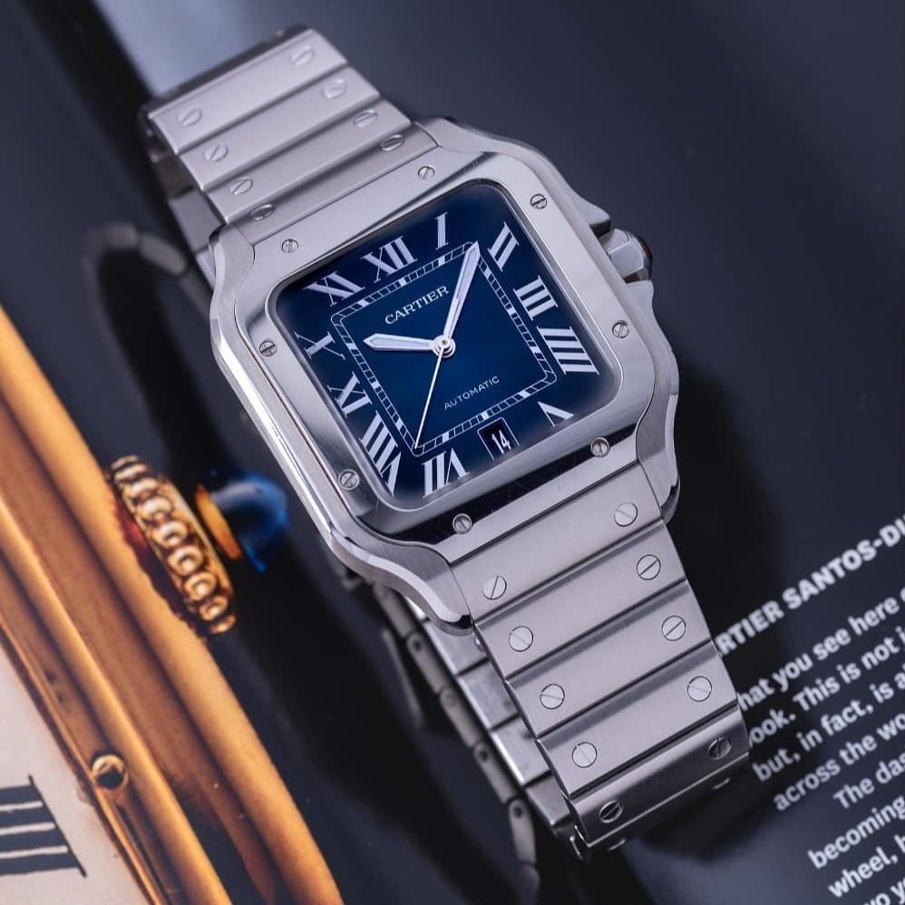 Cartier santos xl top blue