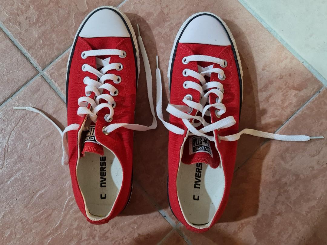 Mens red converse sale store