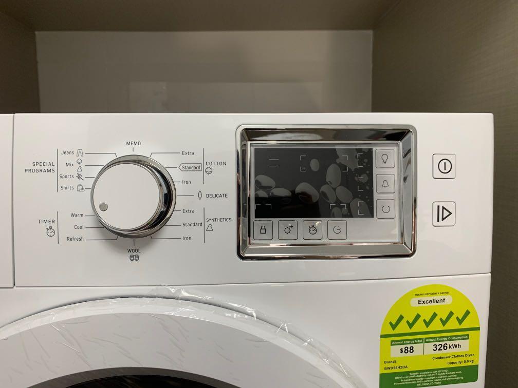 Brandt BWD58H2DA TUMBLE DRYER (5 TICKS), TV & Home Appliances, Washing